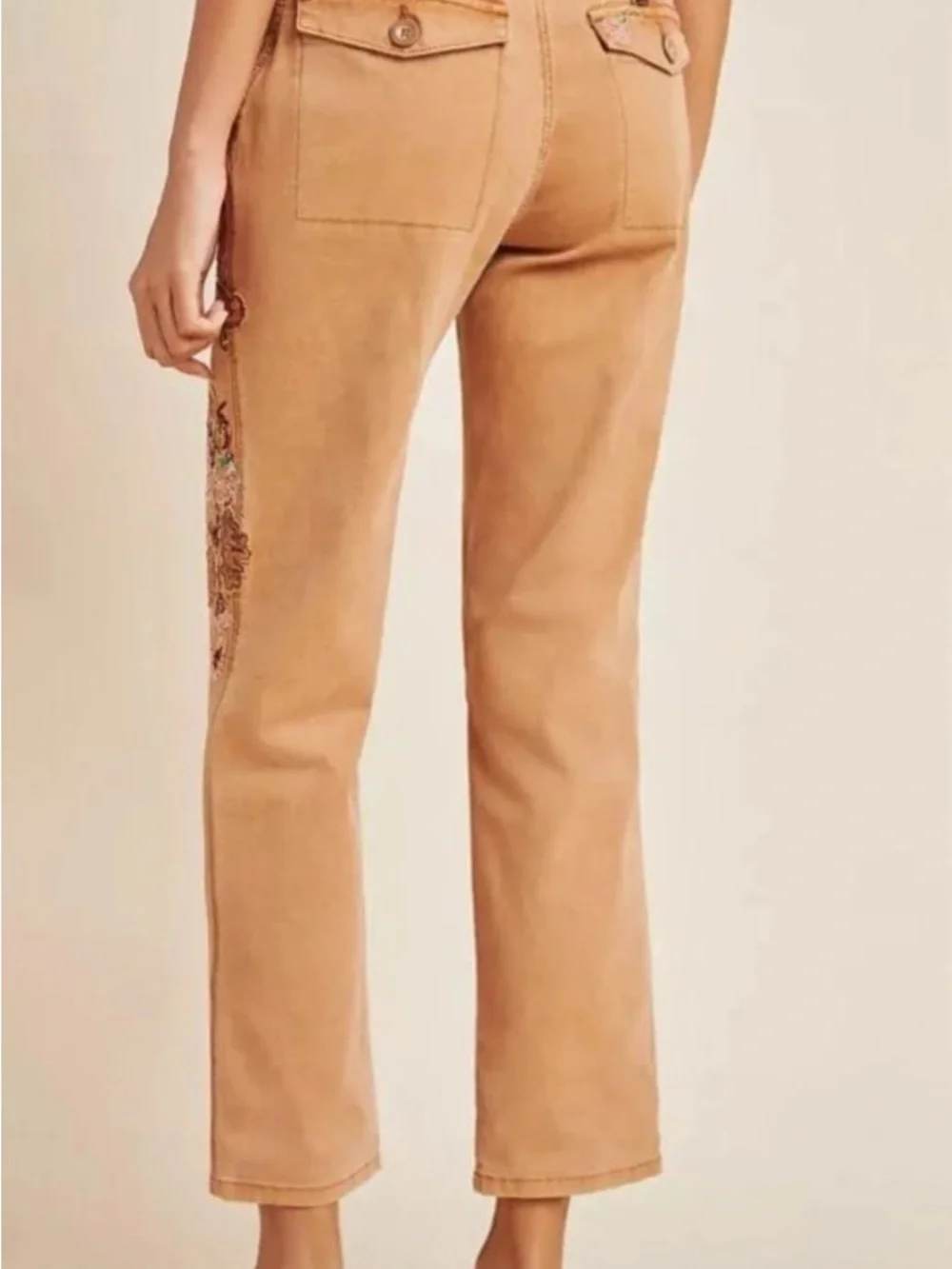 Anthropologie The Wanderer Rust-Tan High-Waist Utility Pants - Picture 4 of 9